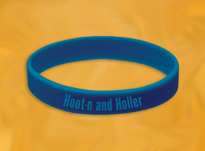 Blue Hoot-n and Holler wristband
