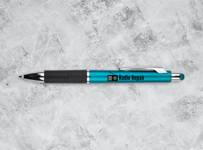 Teal Stick Pen with Teal Cap imprinted with The Nashville Hotel logo great as giveaways.