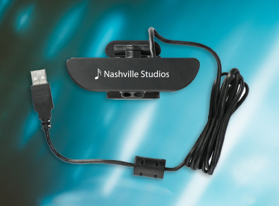 1080P HD Webcam with Microphone decorated with Nashville Studios logo for Nashville, Tennessee.